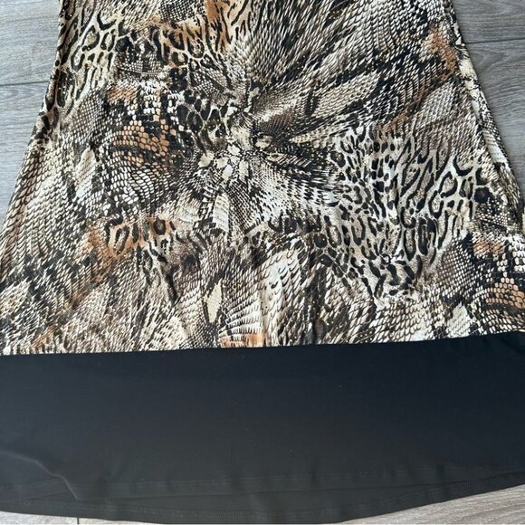 Prelude Tiger Print  Sequins Accent Jersey Sleeveless Dress - Picture 12 of 15